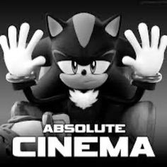 an image of a cartoon character with the words absolute cinema