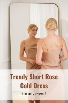 Short and sweet! Our collection of short rose gold dresses is perfect for any occasion. Whether it's a cocktail party or a fancy dinner, these dresses will have you looking fabulous. Explore our top picks! Rose Gold Dress, Trendy Shorts, Glamorous Dresses, Fancy Dinner, Gold Dress, Cocktail Party, Beautiful Fashion, Prom Dresses, Rose Gold