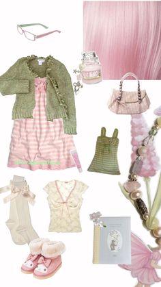 Bohemian Pastel Outfits, Fluttershy Outfit Aesthetic, Pink Outfit Collage, Fluttershy Moodboard, Fluttershy Outfit Ideas, Fluttershy Inspired Outfits, Josie Outfits, Croquette Outfits, Fluttershy Outfit