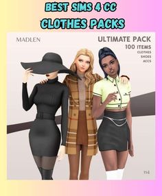 75 Latest Sims 4 cc Clothes Packs 2024 (Upgrade Your Sims Wardrobe) Sims 4 Clothes Pack, Sims Wardrobe, Sims 4 Alpha Cc, Sims 4 Alpha, Sims 4 Cc Clothes, Cc Packs