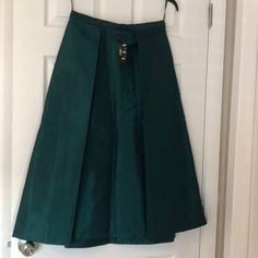 New Princess Style Skirt. Waist 28 Green Formal Midi Skirt, Green Pleated Skirt For Evening, Pleated Green Skirt For Evening, Green A-line Bottoms For Workwear, Green Lined Skirt For Formal Occasions, Formal Green Lined Skirt, Emerald Green Skirt, Style Skirt, Princess Style