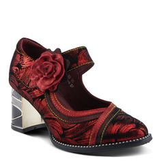 L`ARTISTE Style: BEVERLYHILLS Say goodbye to the expected with BEVERLYHILLS. Its artful mix of patterns gives the Mary Jane an edgy, contemporary vibe. The marblesque accents on the heel offer depth and visual interest, while the metallic detail acts as the perfect bridge between color blocks. Customize your fit with the adjustable strap, and show off your feminine side with the decorative flower. Upper: Leather, Suede Lining: Faux Leather Insole: Synthetic Leather Outsole: Rubber Closure: Hook Edgy Patterns, L'artiste By Spring Step, Shoe Care Kit, Spring Step Shoes, Hand Painted Leather, Sneaker Slippers, Mary Jane Heels, Painting Leather, Unique Shoes