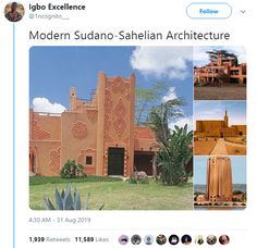 a tweep with pictures of buildings on it