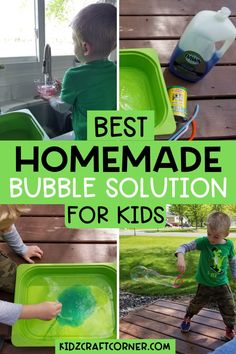 the best homemade bubble solution for kids to use in their playrooms and kitchen