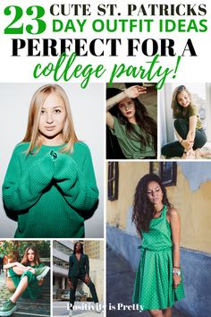 college st patricks day outfit ideas Outfit For College, St Patricks Day Outfits, Party Outfit College, Day Outfit Ideas, College Party, St Patrick's Day Outfit, College Parties, Outfit Party, Day Outfits