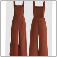 Seriously Gorgeous Overalls Or Jumpsuit Nwot Bright, Burnt Orange Never Worn, Only Tried On A Few Times Wide Leg 100% Polyester Oversized Corduroy Overalls For Workwear, Cider Overalls, Orange Overalls, Corduroy Jumpsuit, Jumpsuit Overalls, Bright Orange, Burnt Orange, Cider, Pant Jumpsuit