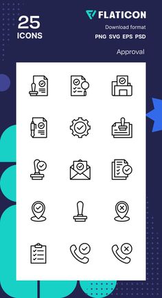 the 25 flat icon set includes different types of icons