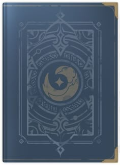 a blue book with an image of a bird on it's cover and gold trim