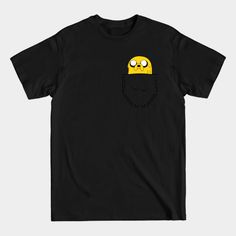 Jake In The Pocket - Adventure Time - T-shirt Short Sleeve T-shirt With Pockets For Streetwear, Crew Neck Shirt With Pockets For Streetwear, Black Short Sleeve T-shirt With Side Pockets, Graphic Tee Short Sleeve T-shirt With Pockets, Adventure Time Merch, Adventure Time Tshirt, Sidney Poitier, Adventure Time, The United States