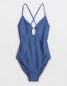 Aerie Shine Rib Full Coverage One Piece Swimsuit One Piece Swimsuit For Teens, Fun One Piece Swimsuit, Swimwear Aesthetic, Cute One Piece Swimsuits, Boot Cut Leggings, Bathing Suits One Piece, One Piece Outfit, Cute Swimsuits