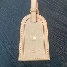 Louis Vuitton Vachetta Leather Luggage Tag Complete With Salt Lake City Hot Stamp! Brand New, Never Used. Rectangular Leather Luggage Tag With Leather Patch, Everyday Rectangular Leather Luggage Tag, Brown Leather Luggage Tag With Patch, Louis Vuitton Luggage Tag, Brown Leather Luggage Tag With Sleeve, Leather Luggage Tags, Leather Luggage, Travel Luggage, Luggage Tags