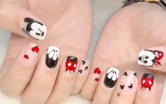 Mickey Cute Nail Wraps / Minnie Nail Polish Strips / Heart | Etsy Delicate Nail Designs, Mini Mickey Mouse, Minnie Mouse Nail Art, Disney Themed Nails, Mickey Mouse Nail Art, Disneyland Nails, Mouse Nails, Mickey Mouse Nails, Disney Inspired Nails