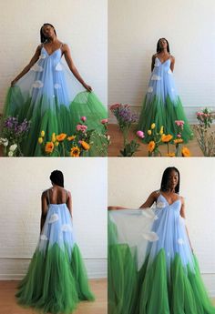 Dress With Words On It, Diy Flower Dress, Costume Design Ideas, Landscape Dress, Creative Costuming Designs, Gown Costume, Fun Dresses, Carnaval Costume, Summer Outfits Black Woman