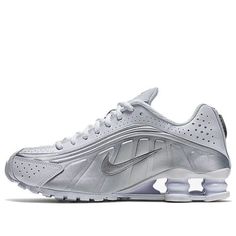 (GS) Nike Shox R4 'White Metallic Silver' BQ4000-100 (SNKR) Nike Shox R4, Nike Shox, Virtual Closet, Metallic Silver, The 100, Nike, Cream, Silver, Closet