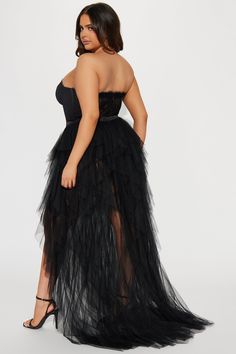 Anastasia Tulle Maxi Dress - Black | Fashion Nova, Luxe | Fashion Nova Tulle Maxi Dress, Dirty 30, Corset Waist, White Tulle, Spring Summer Dress, Tube Dress, Luxe Fashion, Ruffle Skirt, Casual Street Style