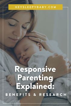 a woman holding her baby in her arms with the words, responishing explaining explain and