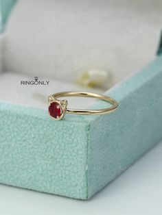 Animal cat ring Ruby ring Unique engagement ring Women Wedding Diamond Jewelry Bridal Anniversary Birthday gift for her Birthstone Matching You may interested the necklace. https://www.etsy.com/au/listing/557251487/ruby-necklace-gold-wedding-cat-necklaces?ref=listings_manager_grid PRODUCT SPECIFICATIONS Handmade item -Metal Type:Yellow Gold,White Gold,Rose Gold,(14K or 18K) Natural Ruby -Size: 4mm Natural Diamond -Carat: about 0.006ct -Color: G-H -Clarity: VS-SI -Cut: VG -Ring Front Size: 5.72mm Fine Jewelry Diamond Birthstone Ring For Proposal, Fine Jewelry With Lab-created Ruby In Round Cut, Fine Jewelry With Round Cut Lab-created Ruby For Wedding, 14k Gold Emerald Cut Jewelry For Proposal, Wedding Emerald Ring In 14k White Gold, Diamond Birthstone Jewelry For Proposal, Fine Jewelry Emerald Ring For Proposal, Dainty Round Cut Ring For Proposal, Fine Jewelry Yellow Gold Lab-created Ruby