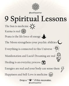 9 Spiritual Leasons | Positive self affirmations, Spiritual awakening signs, Spiritual psychology Energy Healing Spirituality, Healing Spirituality, Spiritual Manifestation, Spiritual Stuff, Les Chakras