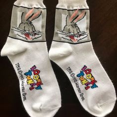 These Looney Tunes Bugs Bunny Socks Are New & Never Worn! Tags Have Been Removed, But They Are Brand New! Fantastic Condition. Clean & No Imperfections. All Seams Are Tight. Smoke-Free Home Bunny Socks, Looney Tunes Bugs Bunny, Bugs Bunny, Looney Tunes, Warner Bros, Kids Accessories, Gray White, Bugs, New Color