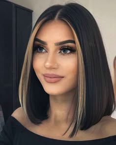 Long Bob Hairstyles For Thick Hair, Cheap Human Hair Wigs, Hair Color Underneath, Bob Hairstyles For Thick, Short Human Hair Wigs, Hair Color For Women, Long Bob Hairstyles, Long Black Hair, Hair Inspiration Color