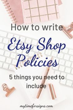 the words how to write easy shop pelicas on top of a keyboard and keys