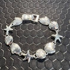 This Bracelet Is 7.5 Inches In Length. Http://Www.Venicebytheseajewelry.Com/ Please Check Out Our Hugh Sale On My Website Above!!!! All My Pieces Have A .925 Sterling Silver Stamp On Them 5-Star Rating- On Etsy With Products, Customer Service, Shipping, And Customer Responses. Check Us Out At Pinterest-Venice By The Sea Jewelry 1 Silver Beachy Jewellery, Beach Themed Jewelry, Summer Jewelry Silver, Silver Summer Jewelry, Silver Beach Jewelry, Water Genasi, Coastal Creations, Summer Beads, Coastal Jewelry