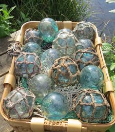 Seaside Decorating, Japanese Glass Fishing Floats, Glass Fishing Floats, Vintage Magic, Glass Floats, Fishing Floats, Travel Canada, Glass Balls, Beach Cottage Decor