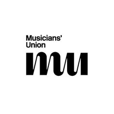 the logo for musicians union, which has been designed to look like it is in black and