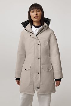 Trillium Parka | Canada Goose Canada Goose Trillium Parka, Canada Goose Parka, Travel Jacket, Tricot Fabric, Long Parka, Parka Coat, Down Parka, Extreme Weather, Cinched Waist