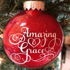 Holiday Christmas Tree Ornament Amazing Grace Diy Xmas Ornaments, Xmas Tree Ornament, Holiday Christmas Tree, Amazing Grace, Xmas Ornaments, Christmas Tree Ornament, Diy Holiday, Christmas Crafts Diy, Tree Ornament