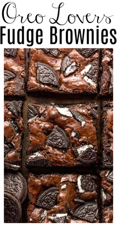 oreo lover's fudge brownies on a plate