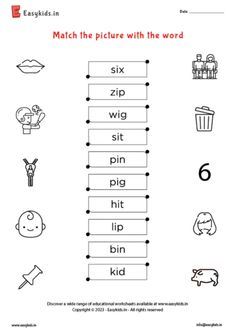 worksheet with pictures and words to help students learn how to read the word