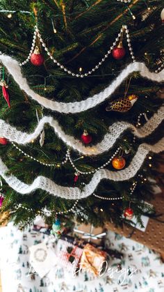 a decorated christmas tree with ornaments on it