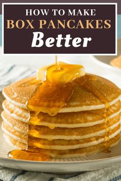 a stack of pancakes with syrup on top and the words, 12 delicious and healthy keto