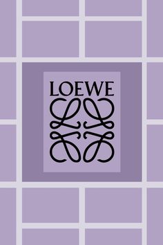 the logo for loewe and co is shown in black on a purple background