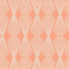 an orange and white geometric pattern