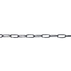 a black chain is shown on a white background