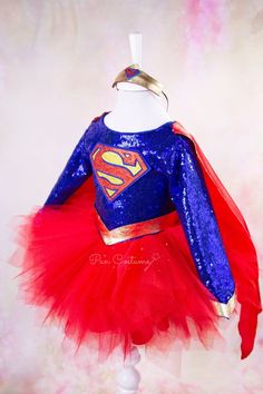 The Super Hero Girl Costume is perfect for Superhero themed birthday parties, pageants, Halloween and many other special occasions. The Super Girl Birthday Dress is our own creation and make, handmade with love using highest quality sequin fabric, satin, dream tulle, crystal tulle, lame fabric and Superhero Costumes For Girls, Superwoman Costume Kids, Halloween Costumes Kids Girls Age 7-8, Superhero Tutu Costumes, Super Hero Tutu, Girl Superhero Costumes, Superhero Costumes Kids, Supergirl Outfit, Wonder Woman Tutu