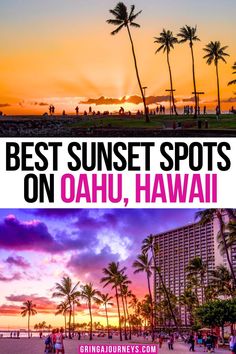 the best sunset spots on oahuu, hawaii