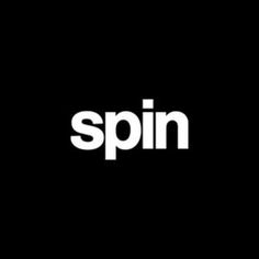 the word spin on a black background