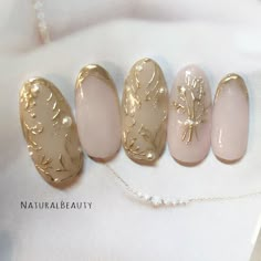 Summer Almond Nails, Nail Art Ideas For Summer, Art Ideas For Summer, Almond Nail Designs, Almond Nail Art, Golden Nails, Beachy Vibes