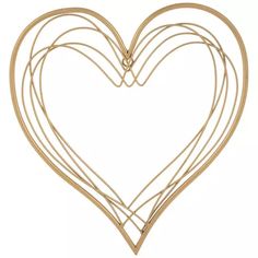 a heart shaped metal decoration on a white background