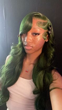 Women's Wigs, Green Hair, Human Hair Wigs, Lace Wigs, Wigs, Hair, Green