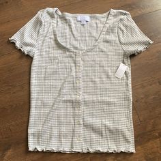 Nwt Gap Adult Modal Ribbed T-Shirt Small Color: Grey Stripe White Cream, Grey Stripes, Colorful Shirts, Gap, Color White, Womens Tops, Cream, Grey, T Shirt