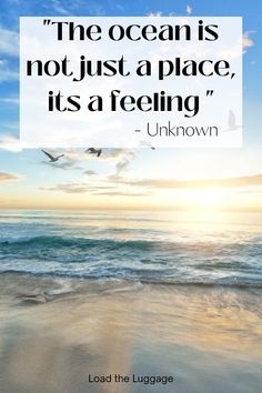 the ocean is not just a place, it's a feeling - unknown quote