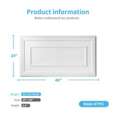 the size and width of a door frame with measurements for each panel, including height