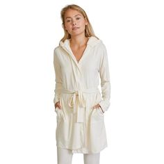 Hooded Jersey Robe & Pants Set Womens Loungewear Sets, Women's Loungewear, Feminine Beauty, Loungewear Set, Womens Loungewear, Above Knee, Amazing Women, Pants Set, Lounge Wear