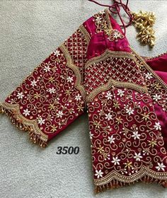 Aari Work Full Sleeve Design, Bridal Blouse Work Indian Weddings, Maggam Work Blouse Bridal, Blouse Designs Latest For Marriage Bride, Bride Maggam Work Blouse Designs, Wedding Maggam Work Designs, Wedding Blouse Handwork Designs, Latest Wedding Blouse Designs, Latest Maggam Work Designs 2023