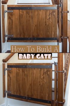 How To Build A Baby Gate Indoor Gate, Indoor Gates, Pallet Gate, Diy Dog Gate, Barn Door Baby Gate, Porch Gate, Baby Gate For Stairs, Diy Baby Gate, Stair Gate