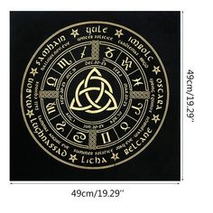 an image of a gold and black circle with the names of zodiacs on it